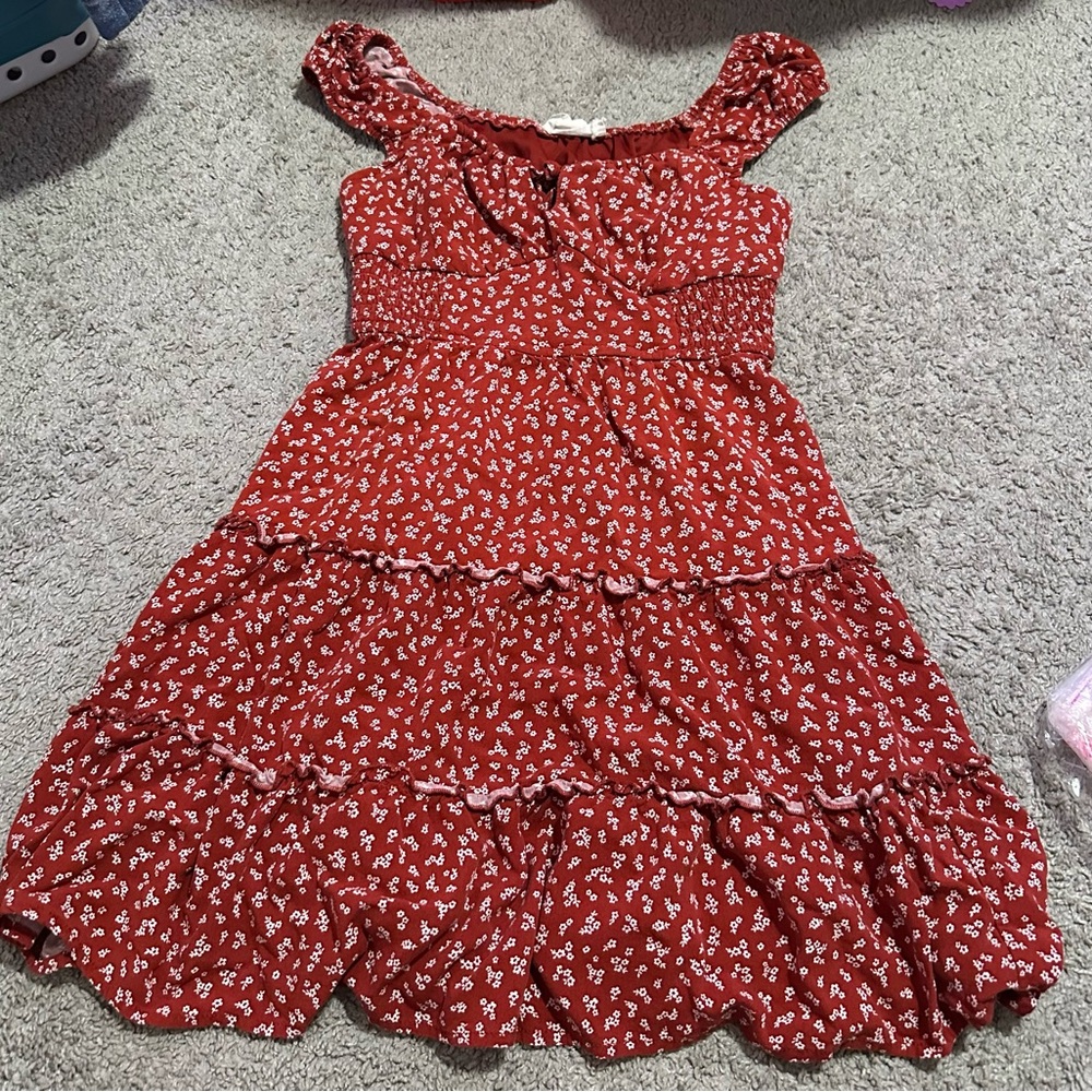 Red Floral Dress